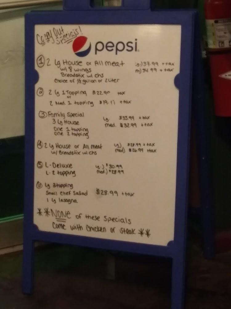 The Original House of Pizza Menu image 1